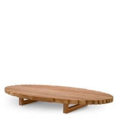 Contemporary Style Natural Teak Outdoor Coffee Table