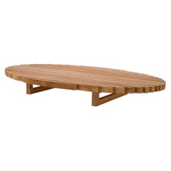 Contemporary Style Natural Teak Outdoor Coffee Table