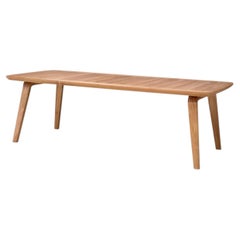 Contemporary Style Natural Teak Outdoor Dining Table