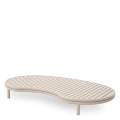 Contemporary Style Sand Aluminium Outdoor Coffee Table