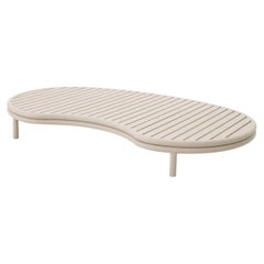 Contemporary Style Sand Aluminium Outdoor Coffee Table