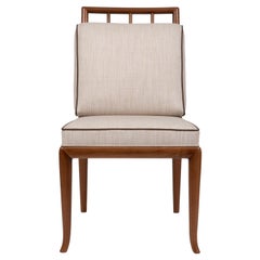 Silla de Comedor de Estilo Contemporáneo con Estructura de Nogal, Fabricada en Italia