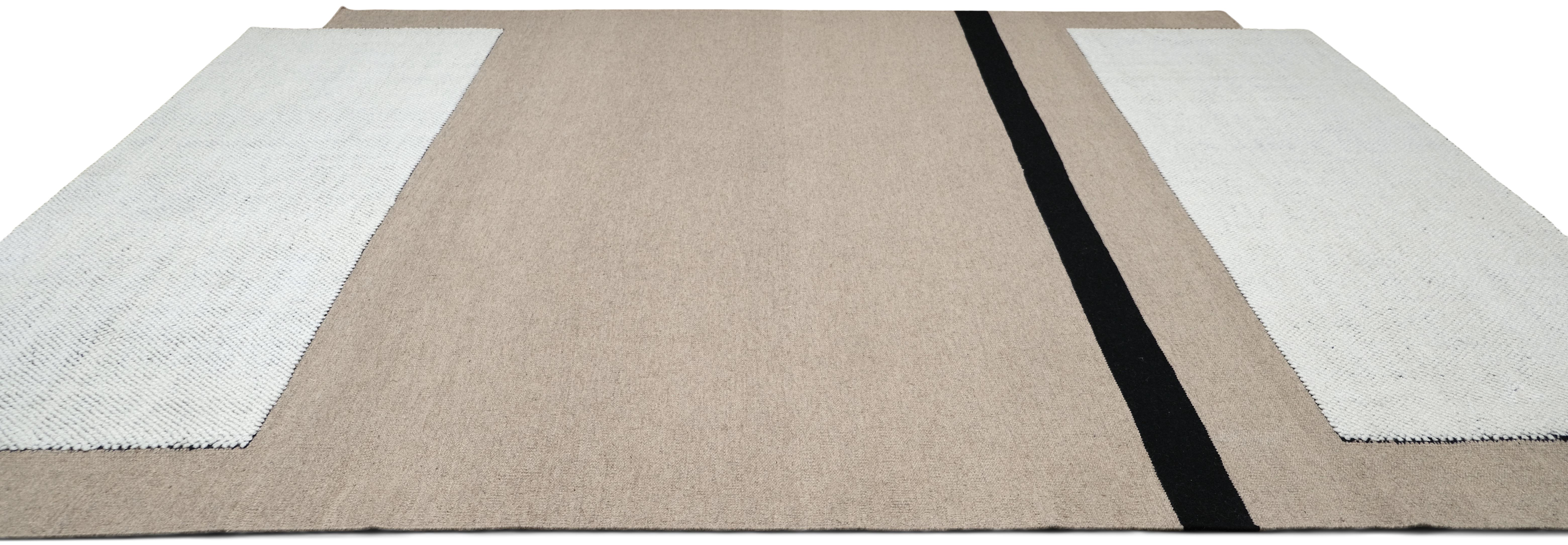 Asian Contemporary Stylish Weave Wool Rug 9'3''x11'7'' For Sale