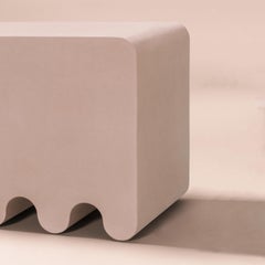 Contemporary Suede Leather Stool, Ossicle by Francesco Balzano for Giobagnara