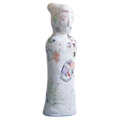 Contemporary Suijin Chung Sculpture in Porcelain with Decorations, Korea 2006