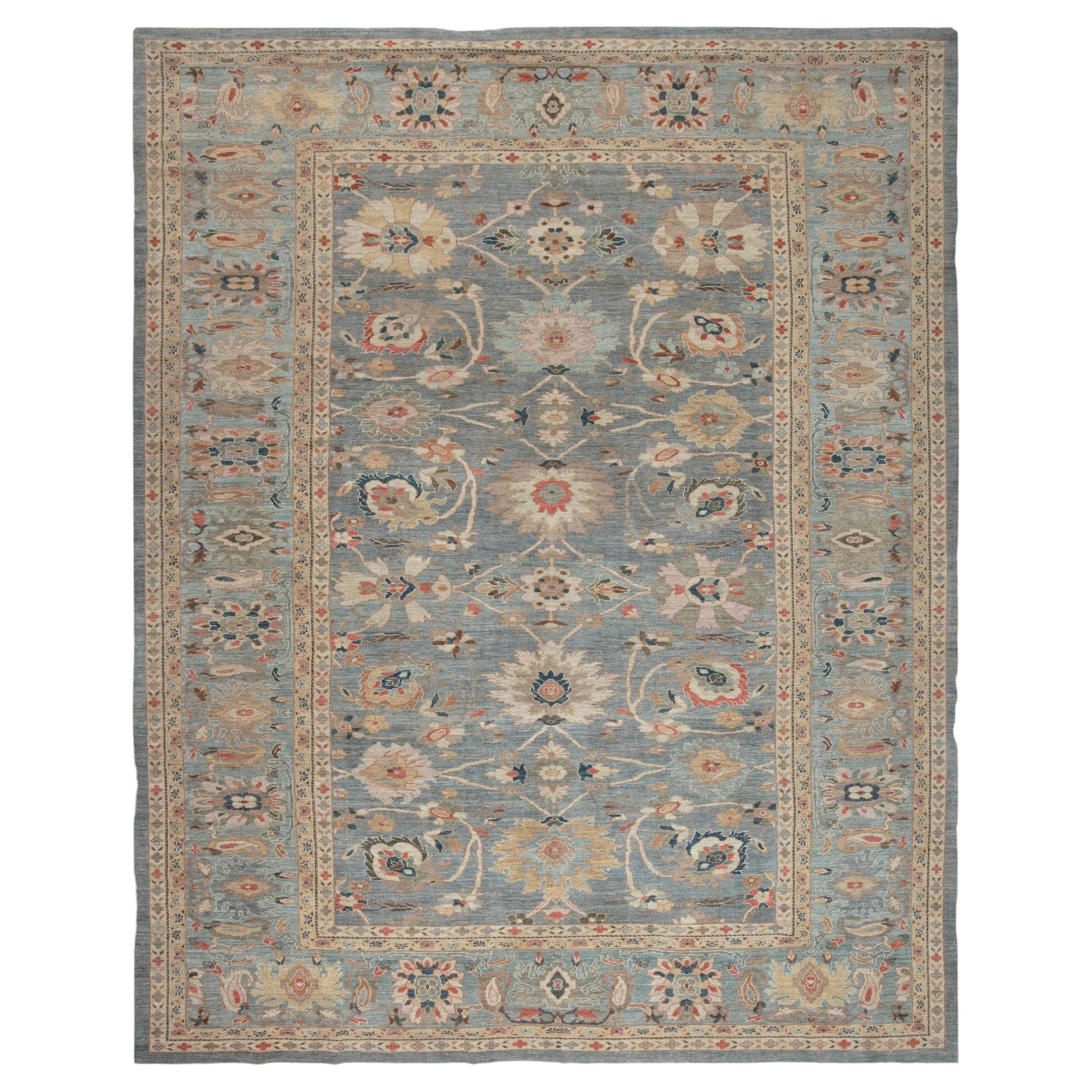 Moderner, von Sultanabad inspirierter beiger Teppich „Anthemion“ von Doris Leslie Blau im Angebot