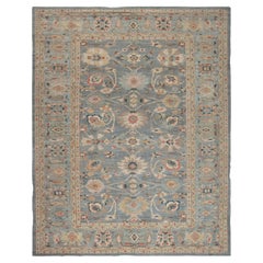 Tappeto beige in stile Sultanabad contemporaneo "Anthemion" di Doris Leslie Blau