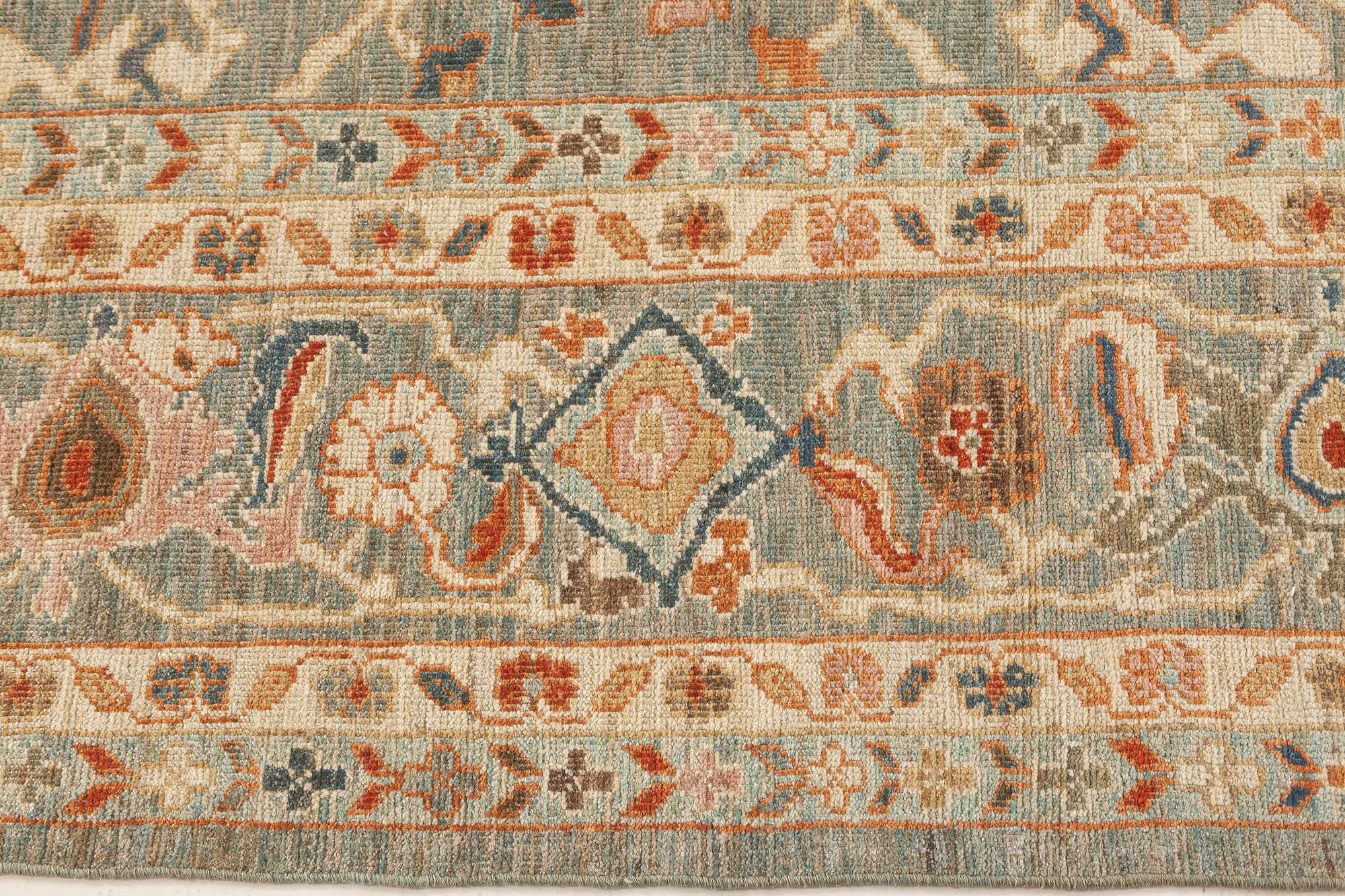 Hand-Knotted Contemporary Sultanabad Inspired Handmade Wool Rug by Doris Leslie Blau For Sale