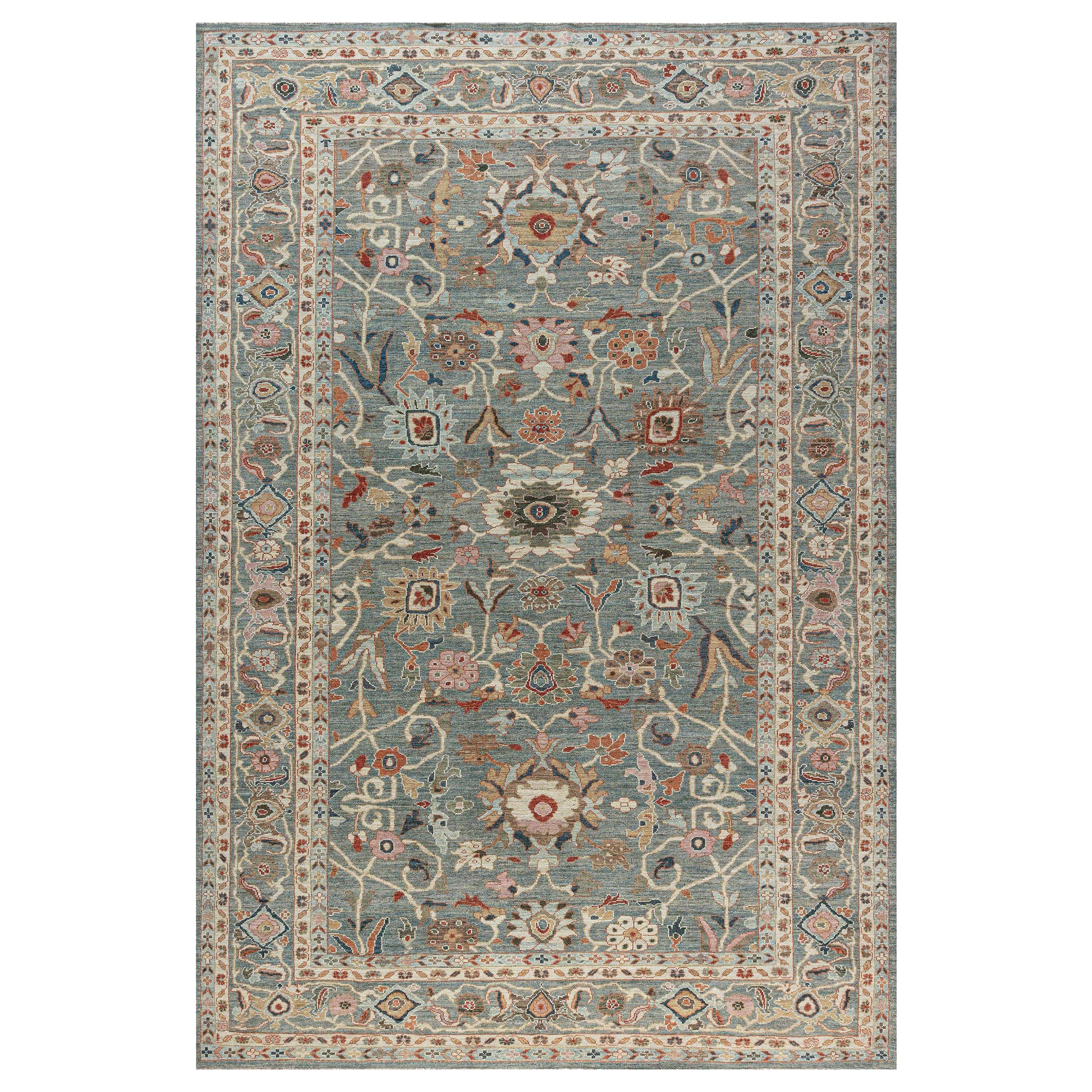 Contemporary Sultanabad Inspired Handmade Wool Rug by Doris Leslie Blau