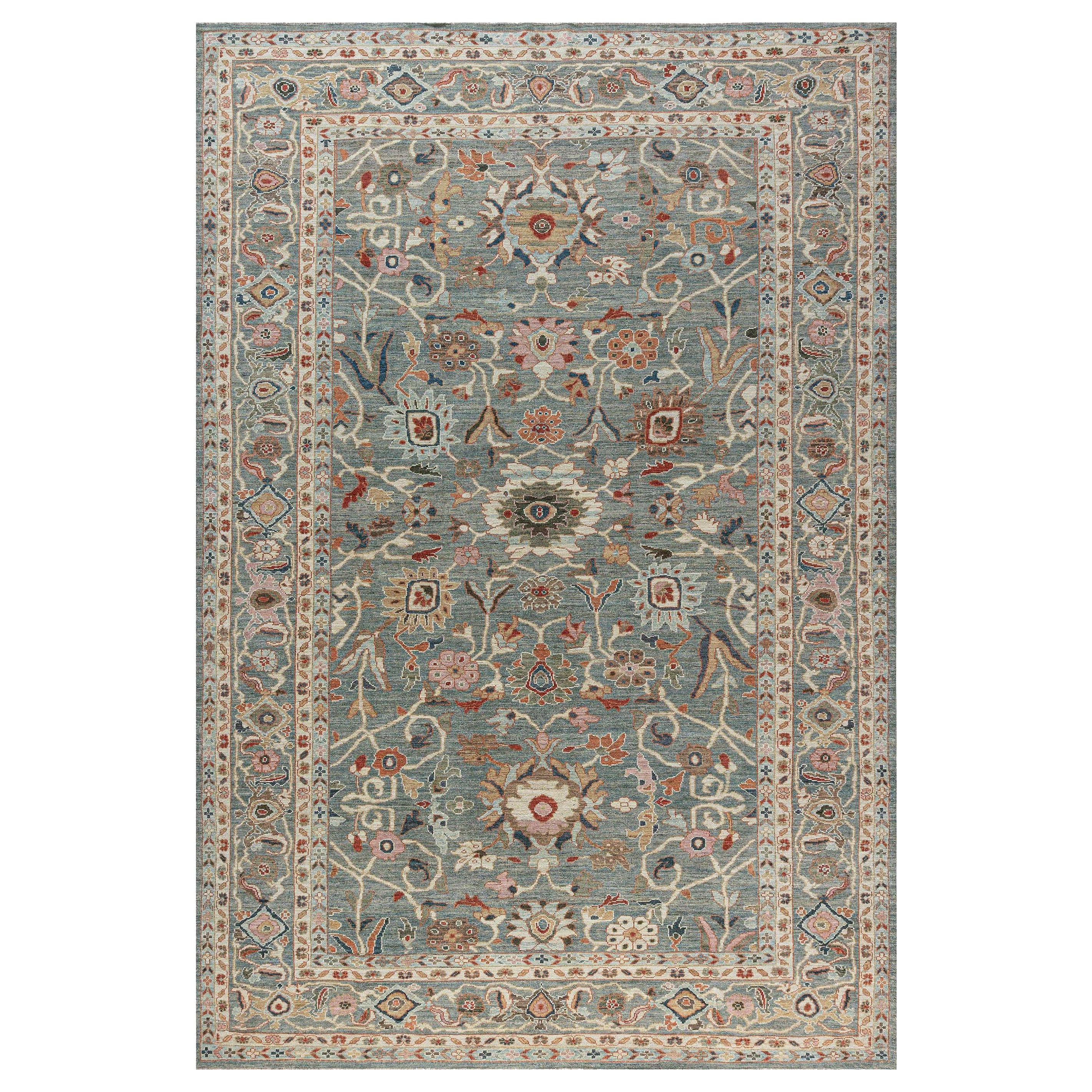 Contemporary Sultanabad Inspired Handmade Wool Rug by Doris Leslie Blau For Sale
