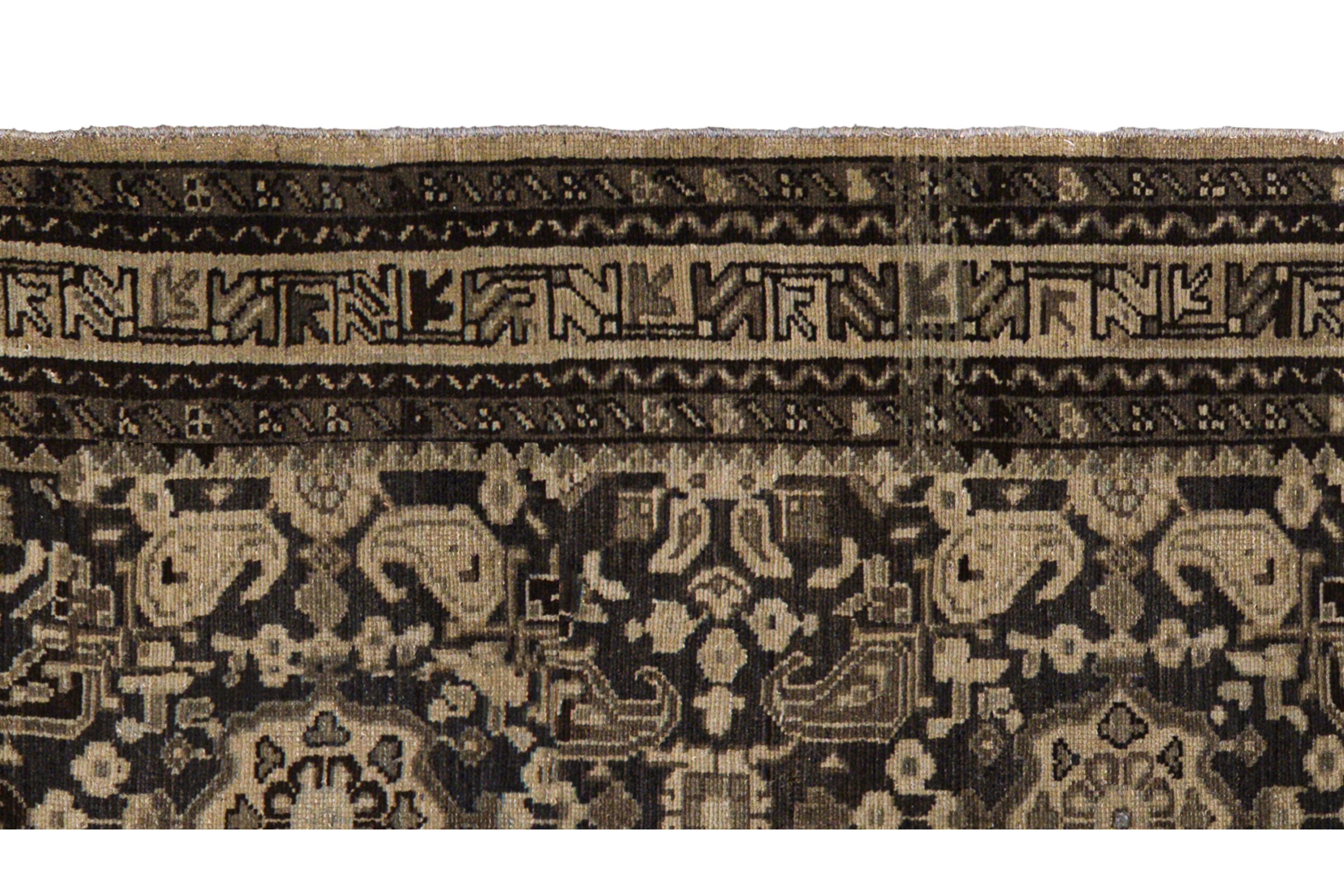 Zeitgenössischer Sultanabad Rugs Wollteppich, 5 ft × 10 ft, Marine und Beige, Allover (20. Jahrhundert) im Angebot