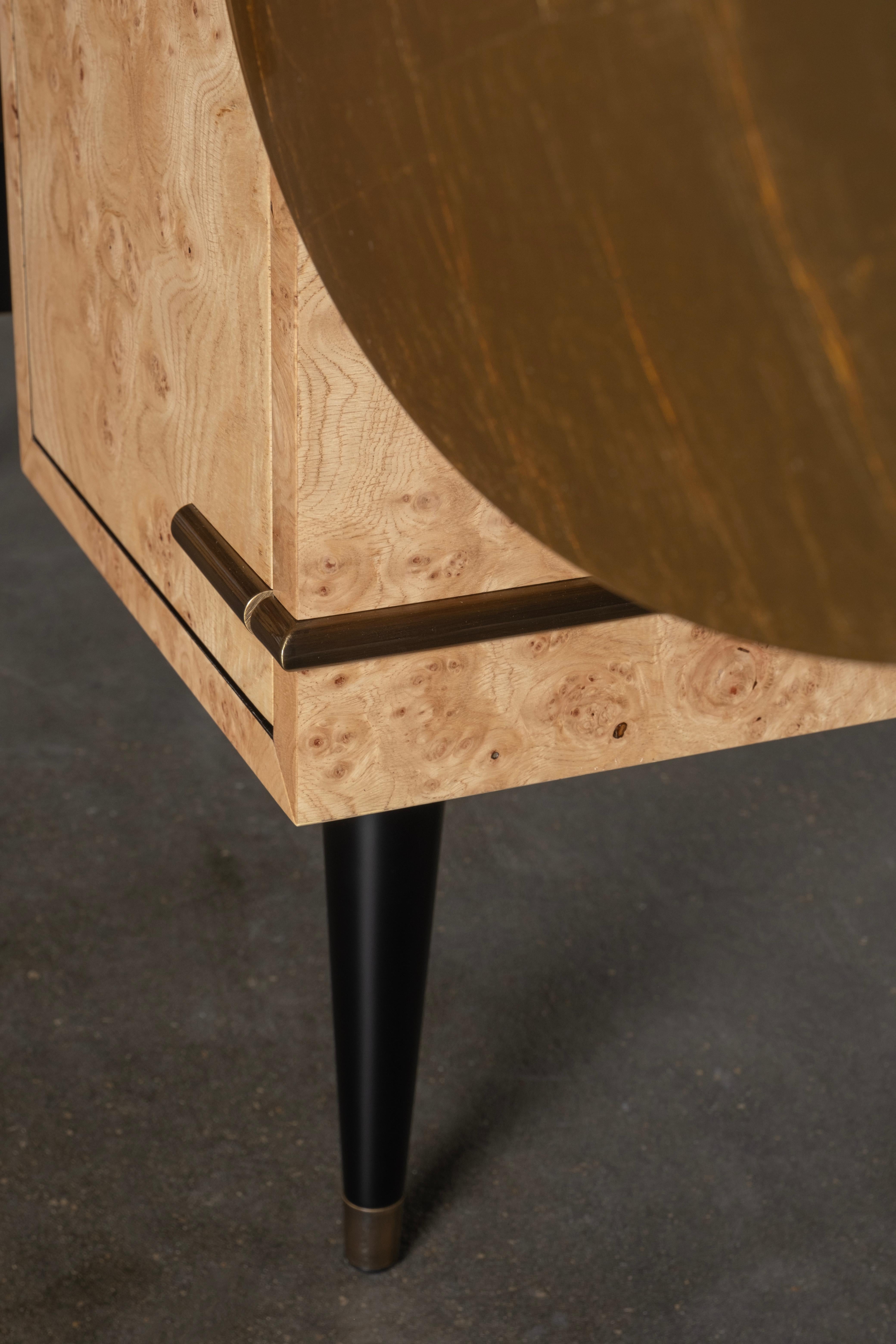 Credenza Sunshine contemporanea, nera, radice di Oak, fatta a mano da Greenapple in vendita 8