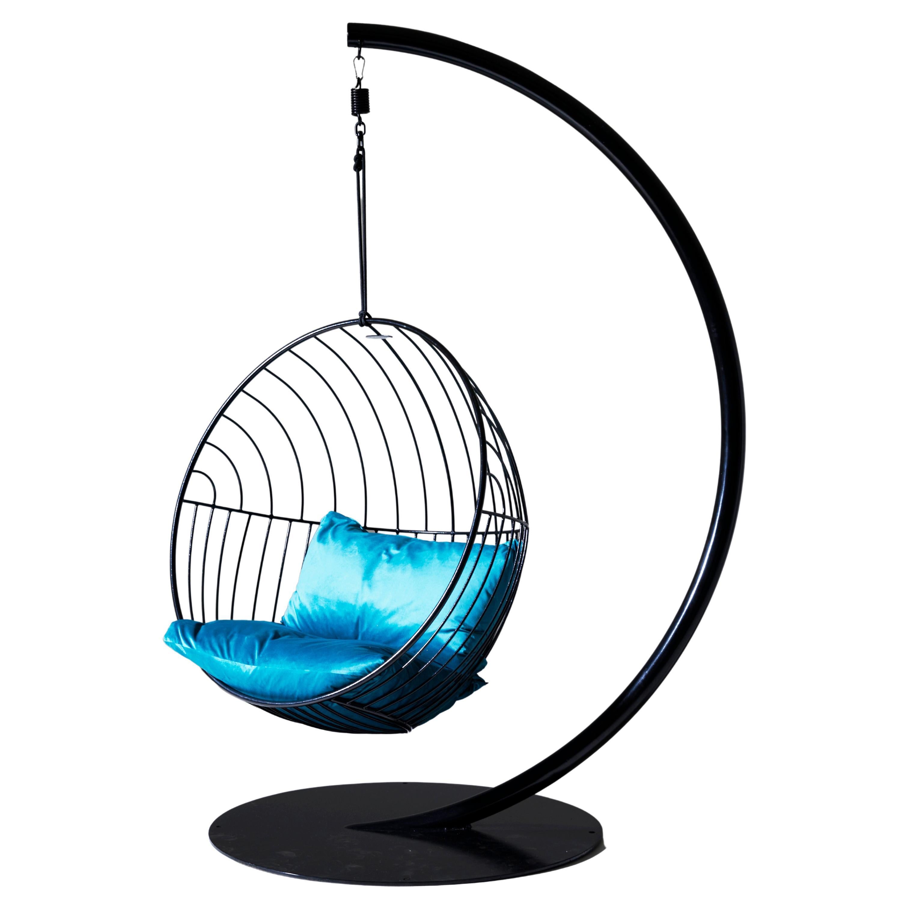 Contemporary Suspended Bubble Chair with Half-Circle Stand For Sale at  1stDibs | bubble chair with stand, half egg chair, circle hanging chair
