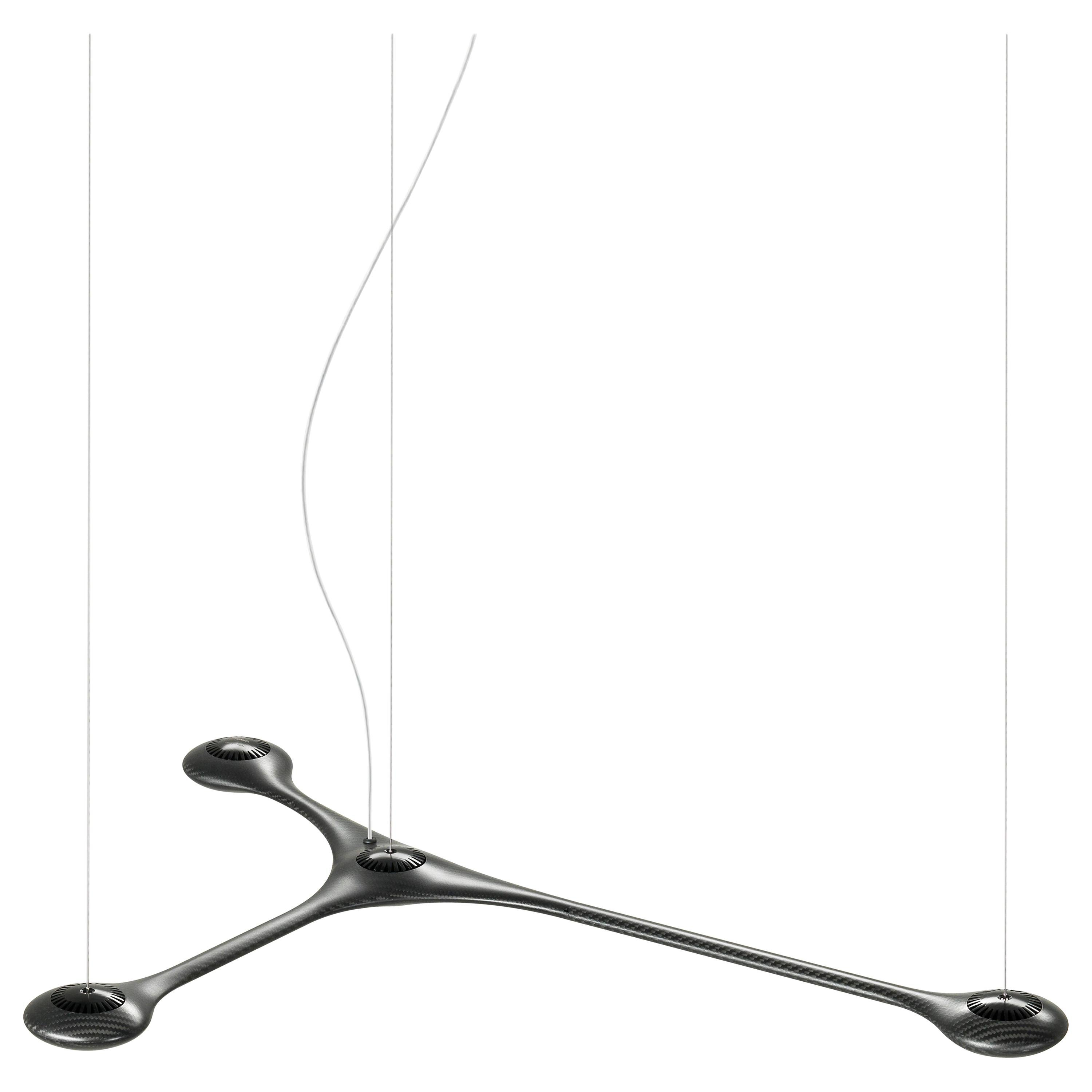 Contemporary Suspension Pendant Carbon Light CARB04.00 by Tokio