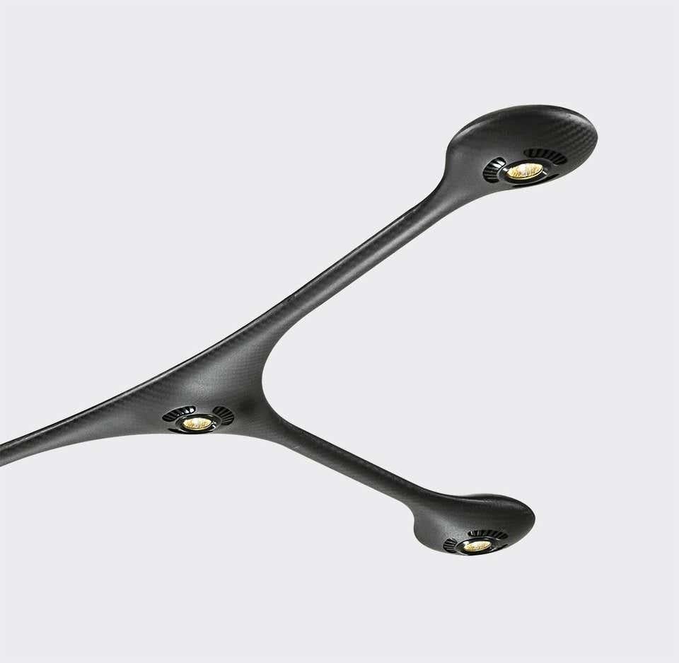 Minimalist Contemporary Suspension Pendant Carbon Light CARB14.01 by Tokio