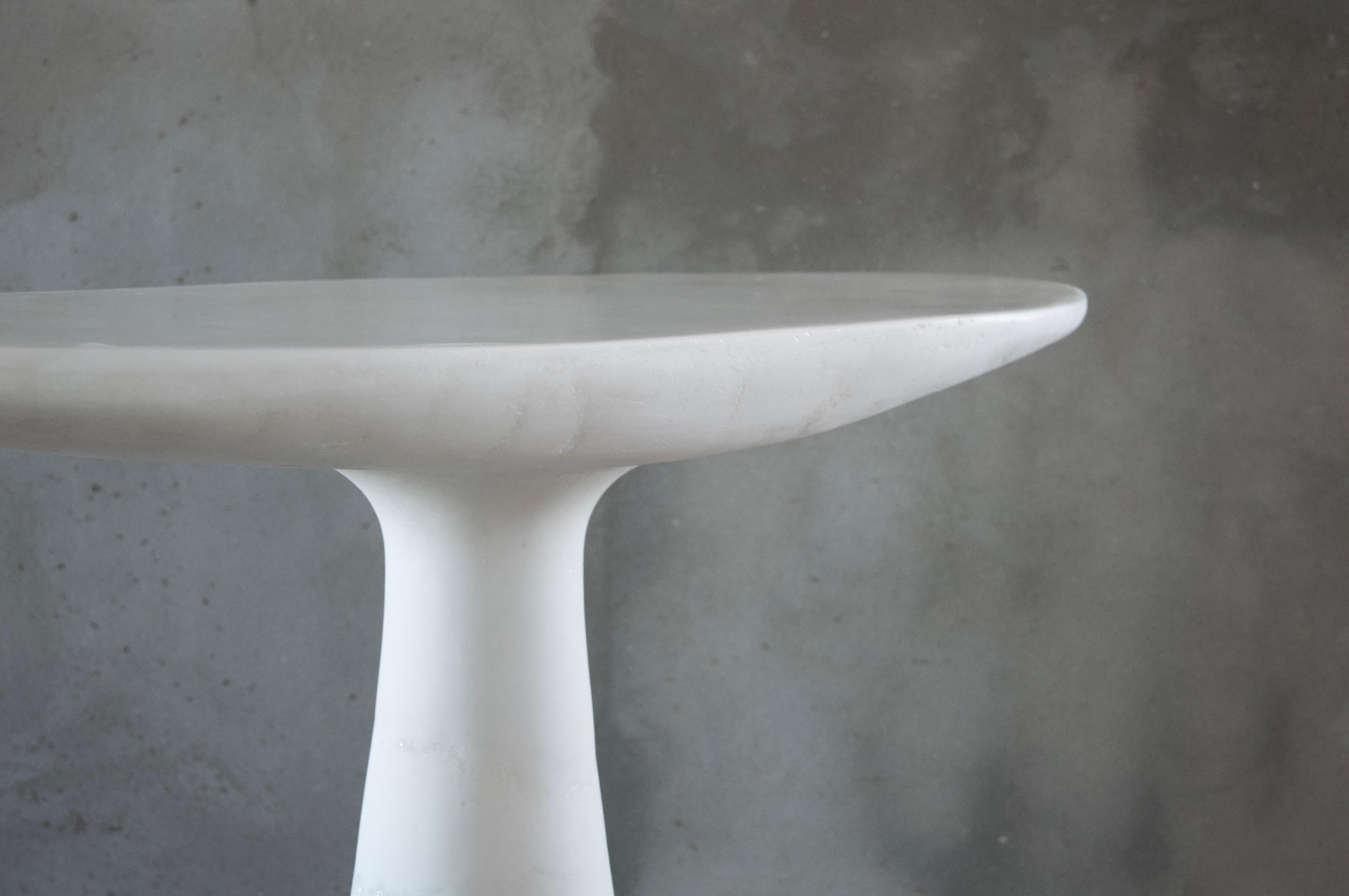 Contemporary, Sustainable White Marbled Salt Console by Roxane Lahidji For Sale 7