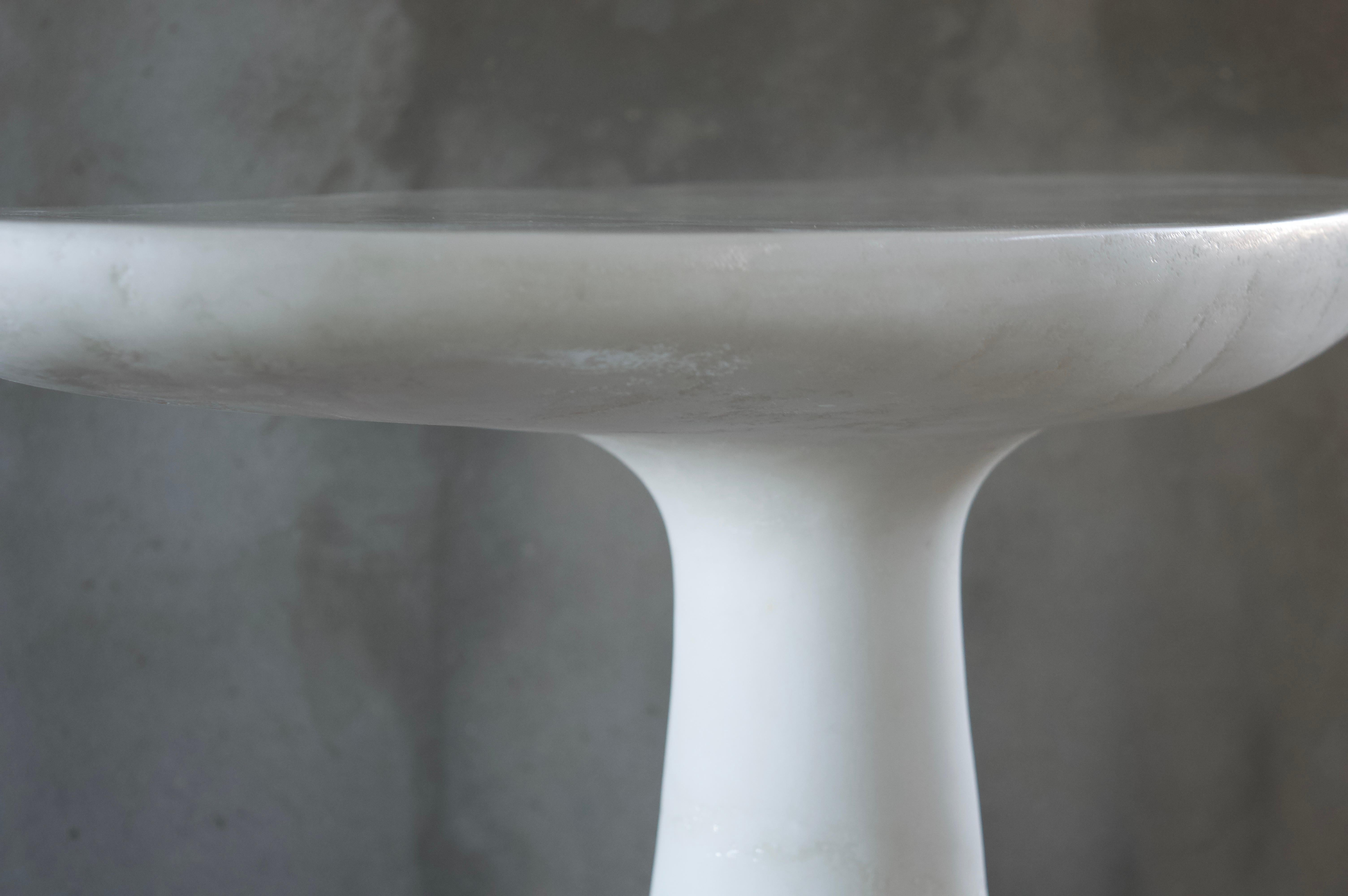 Contemporary, Sustainable White Marbled Salt Console by Roxane Lahidji For Sale 8