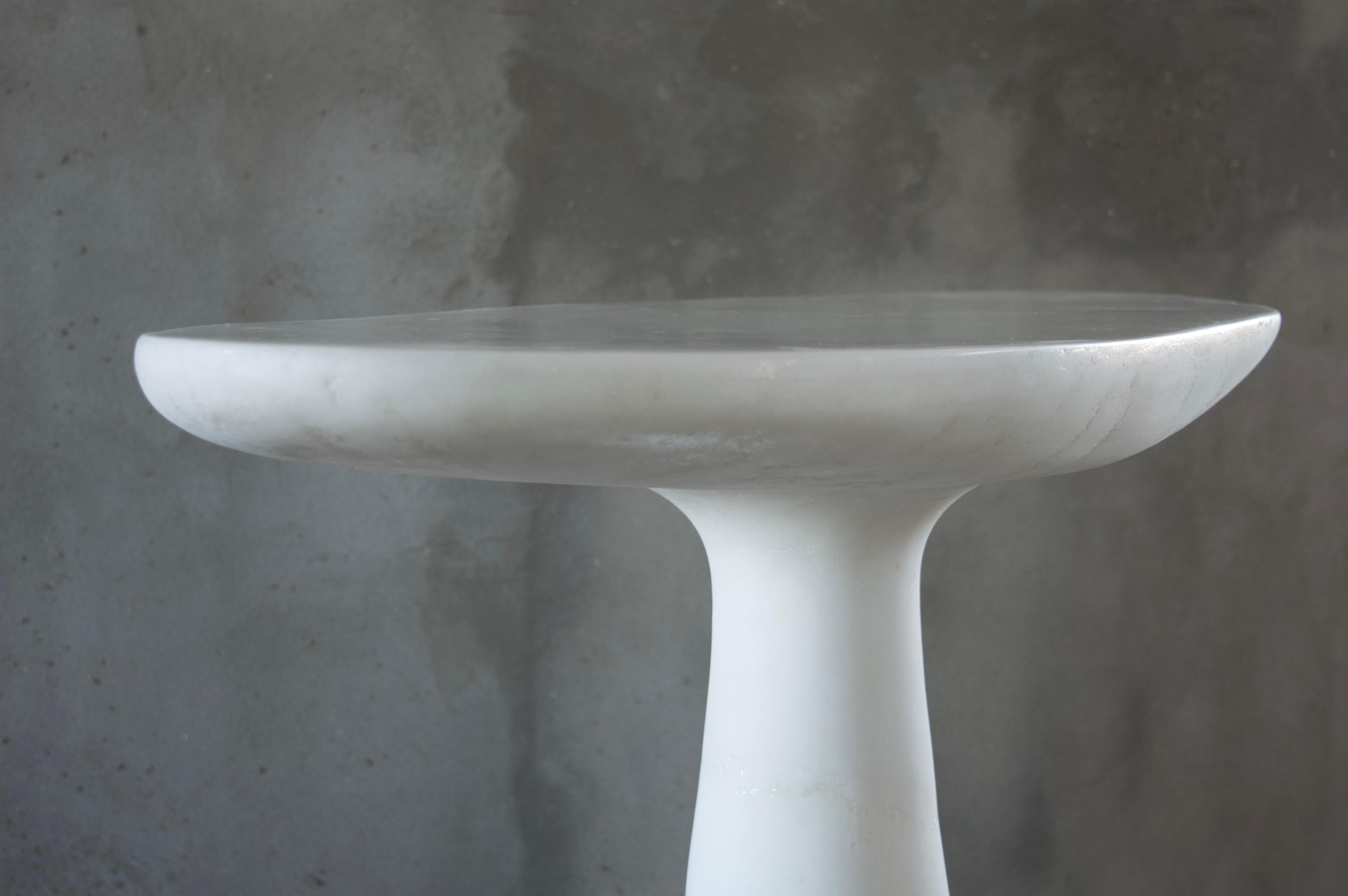 Contemporary, Sustainable White Marbled Salt Console by Roxane Lahidji For Sale 9