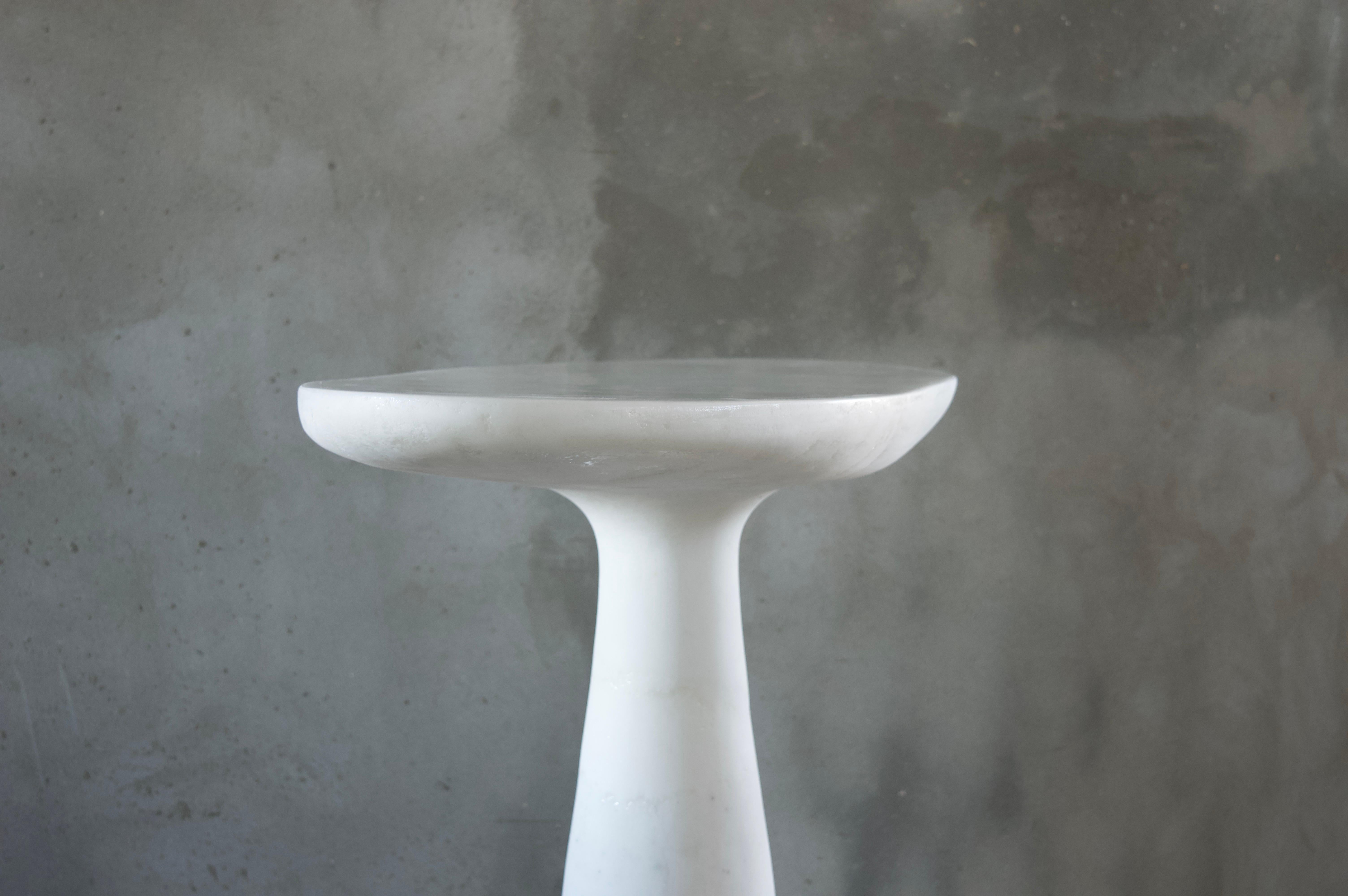 Contemporary, Sustainable White Marbled Salt Console by Roxane Lahidji For Sale 10