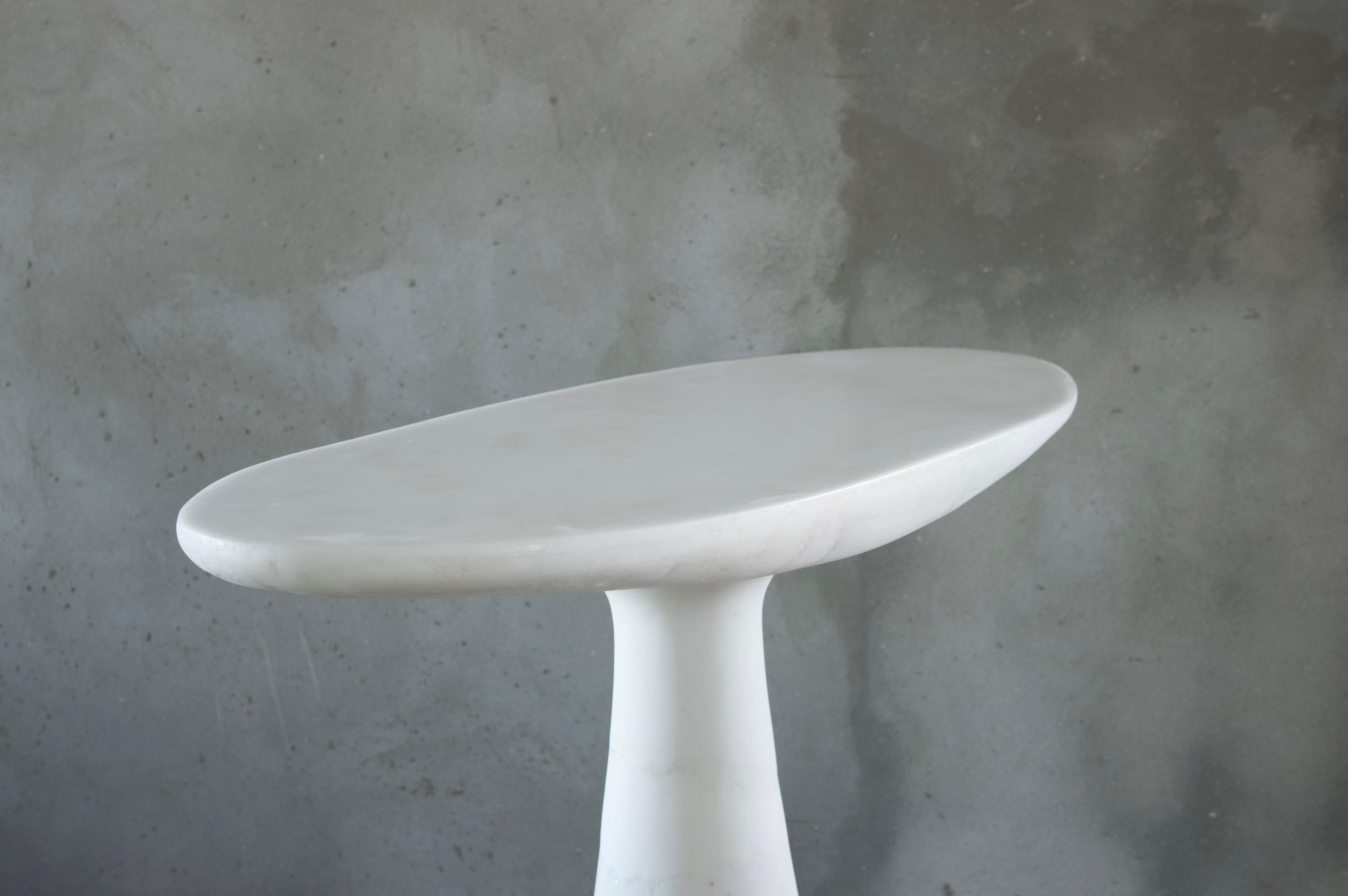 Contemporary, Sustainable White Marbled Salt Console by Roxane Lahidji For Sale 11