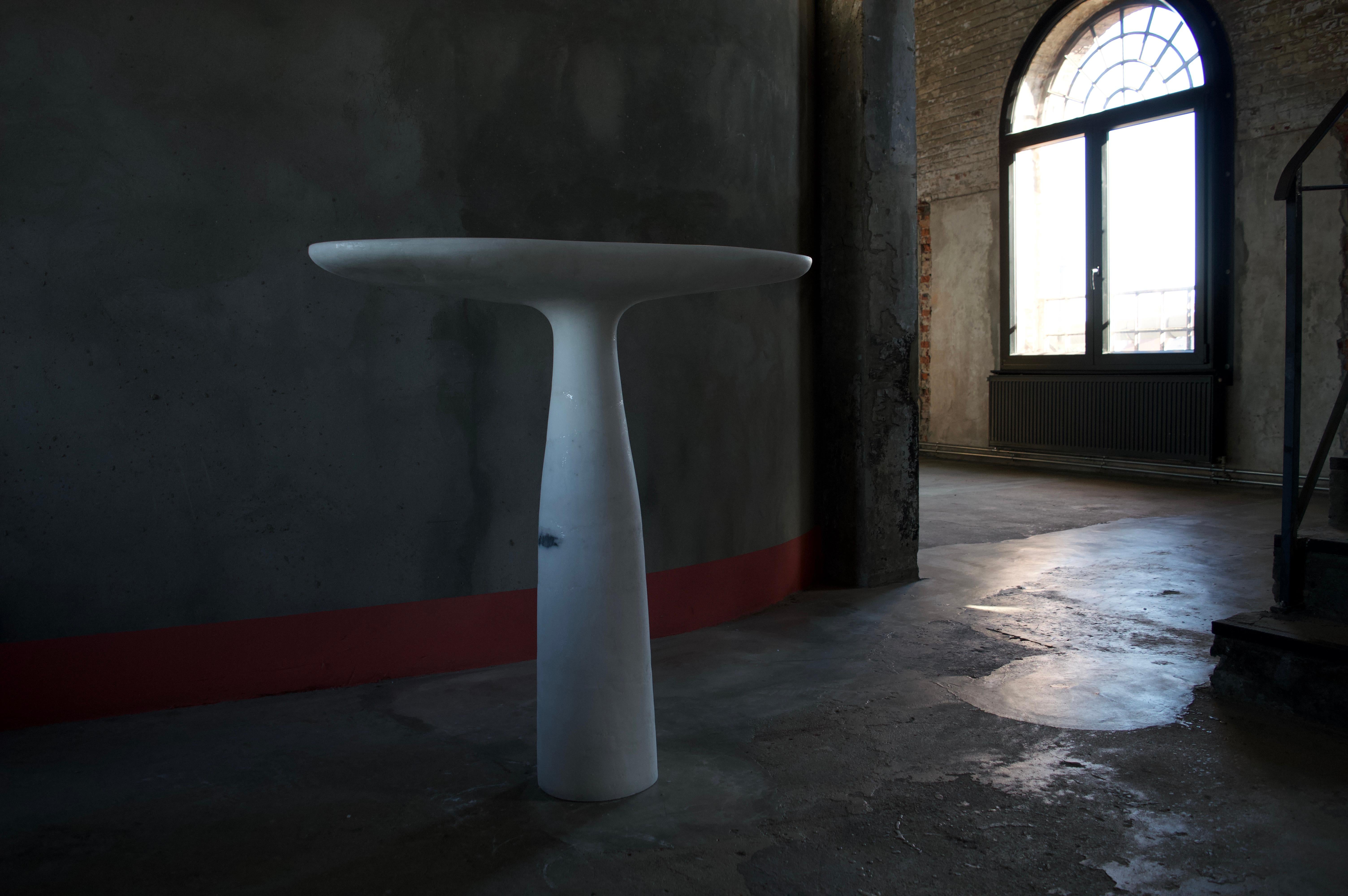 Contemporary, Sustainable White Marbled Salt Console by Roxane Lahidji In New Condition For Sale In 1204, CH