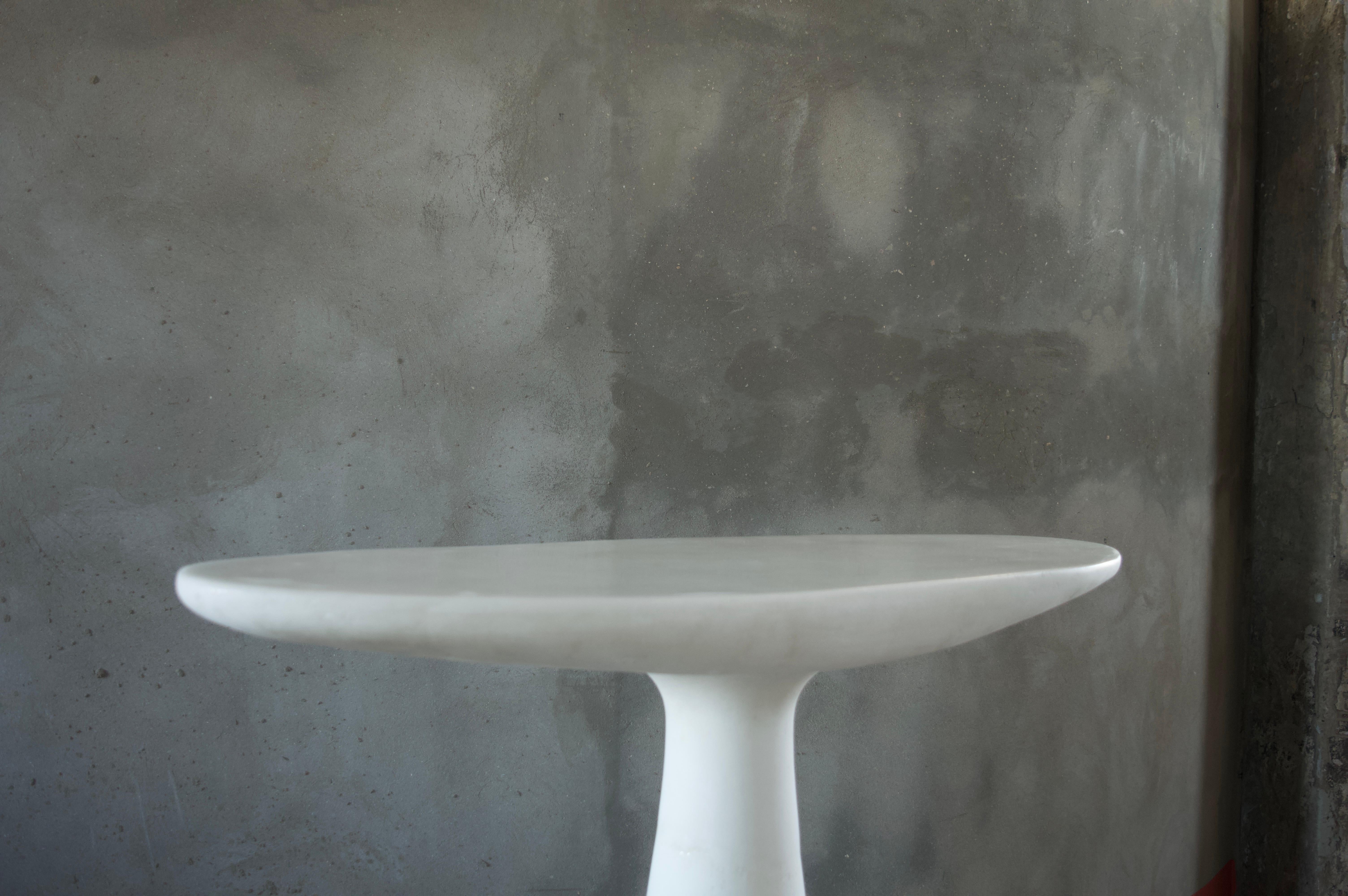 Contemporary, Sustainable White Marbled Salt Console by Roxane Lahidji For Sale 2