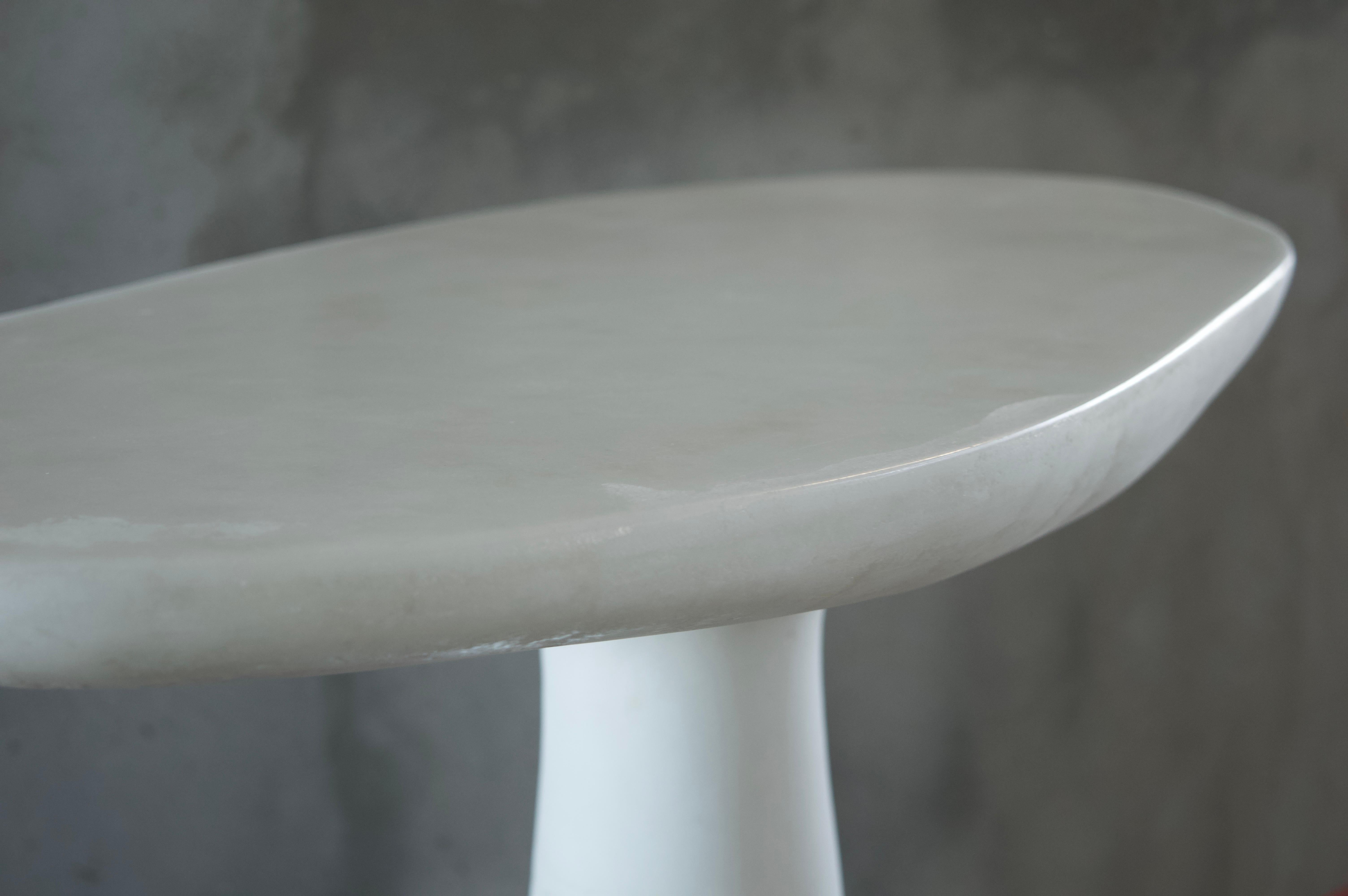Contemporary, Sustainable White Marbled Salt Console by Roxane Lahidji For Sale 3