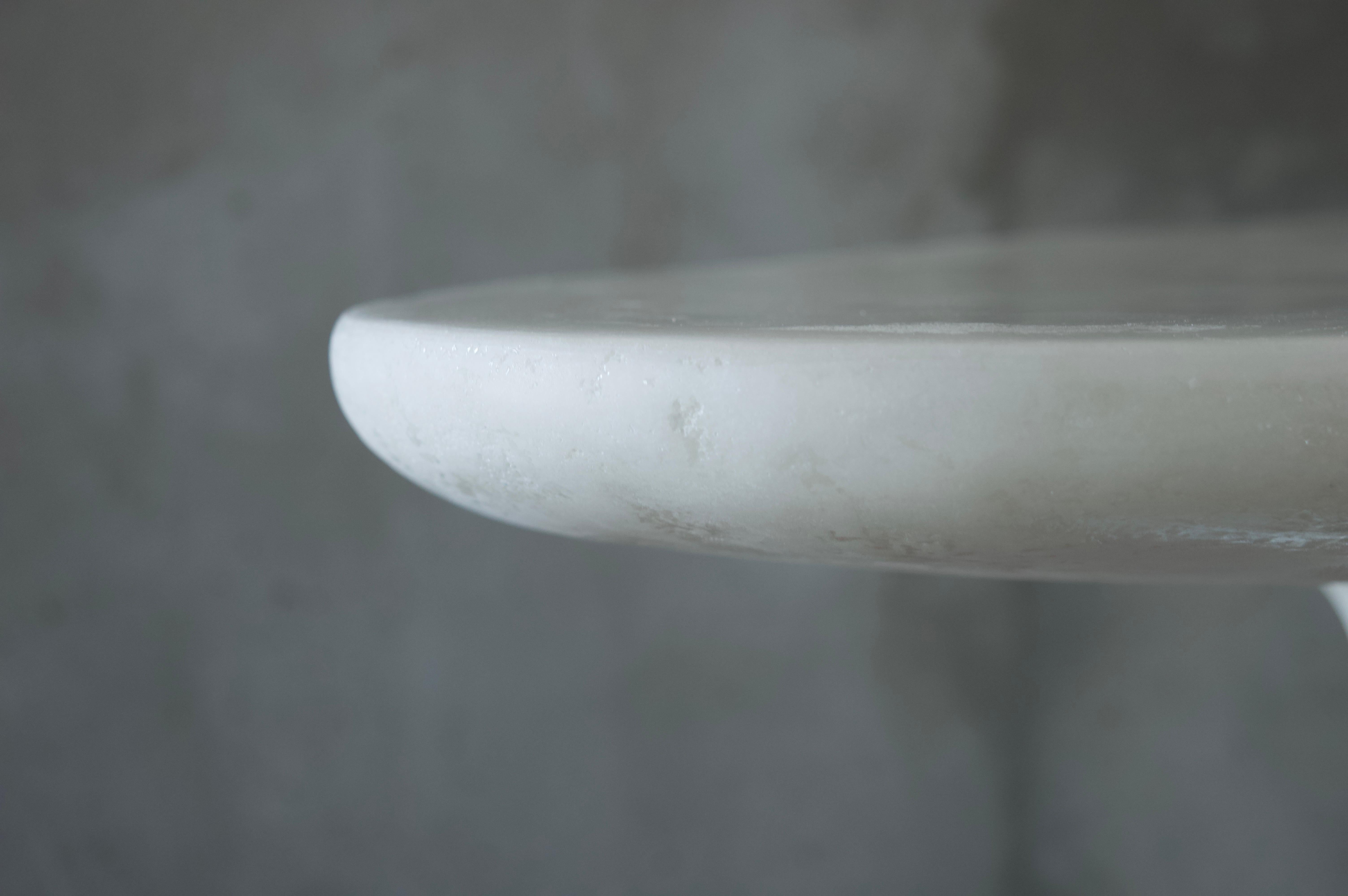 Contemporary, Sustainable White Marbled Salt Console by Roxane Lahidji For Sale 4