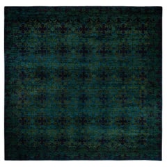 Contemporary Suzani Hand Knotted Wool Gray Area Rug