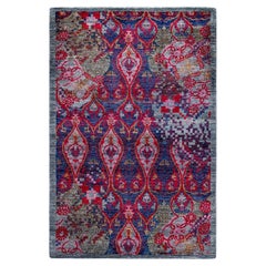 Contemporary Suzani Hand Knotted Wool Multi Area Rug 