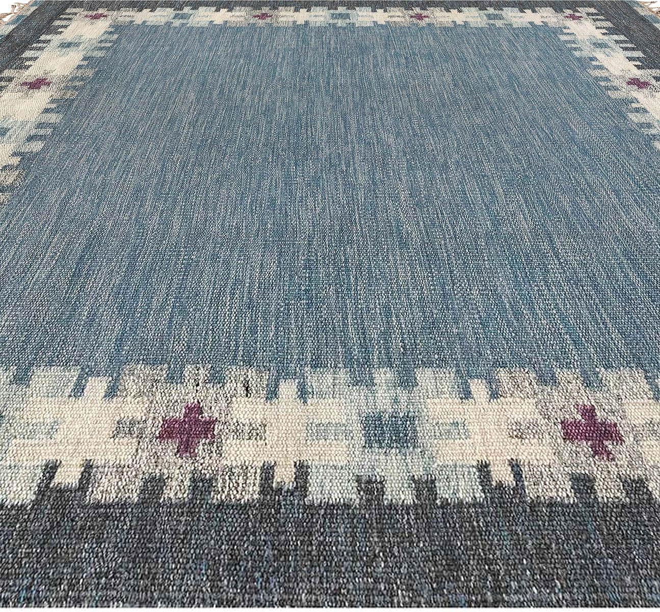 Indiano Tappeto a trama piatta dal design svedese contemporaneo di Doris Leslie Blau in vendita