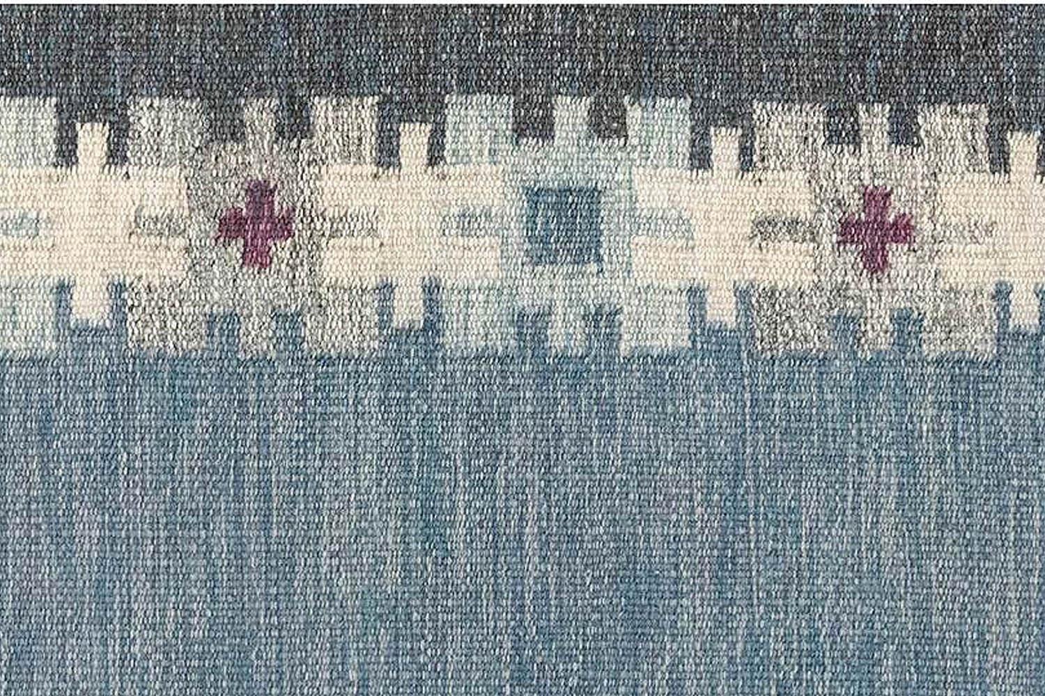 Tessuto a mano Tappeto a trama piatta dal design svedese contemporaneo di Doris Leslie Blau in vendita