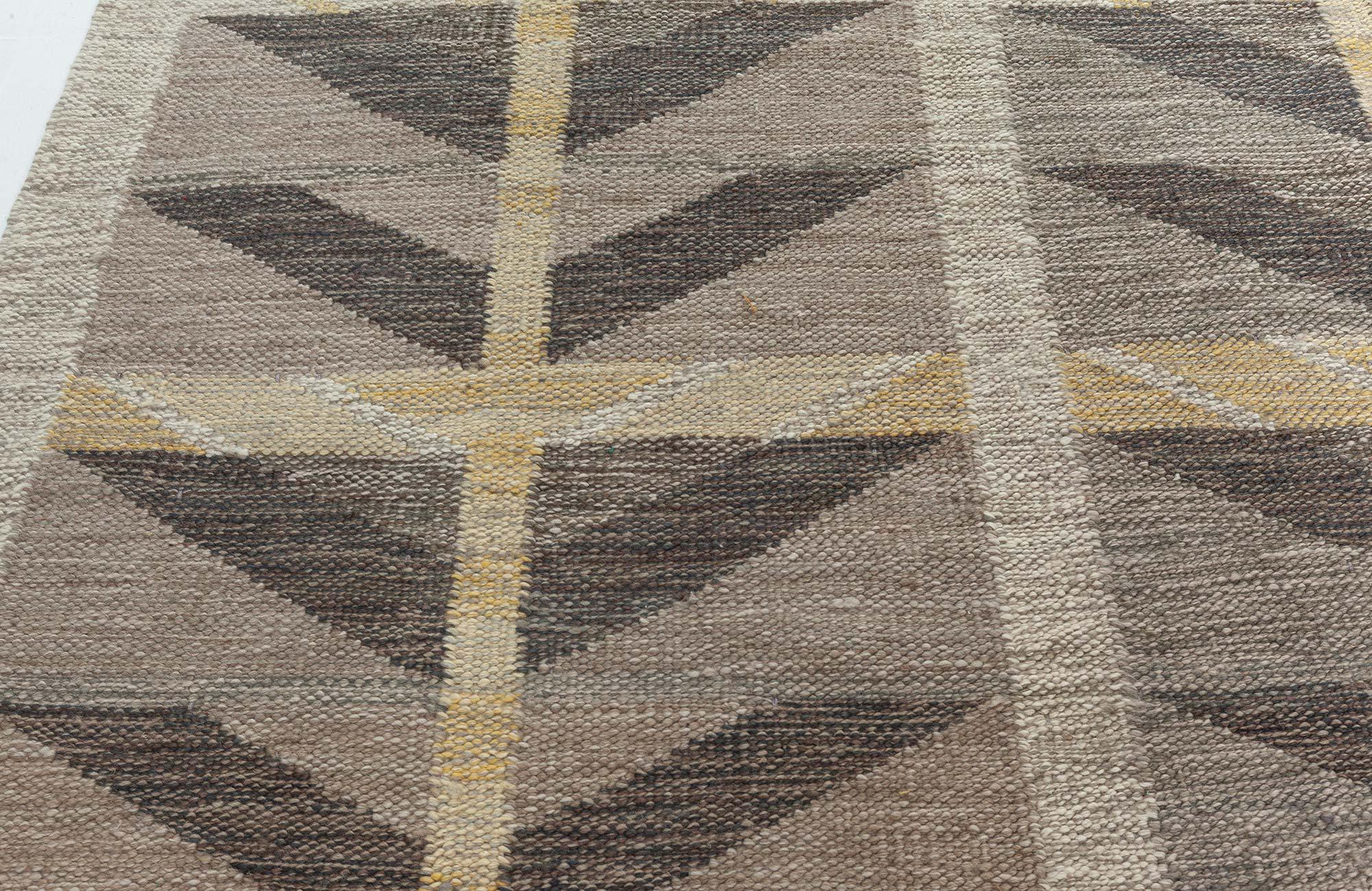 Scandinavo moderno Tappeto svedese contemporaneo a trama piatta di Doris Leslie Blau in vendita