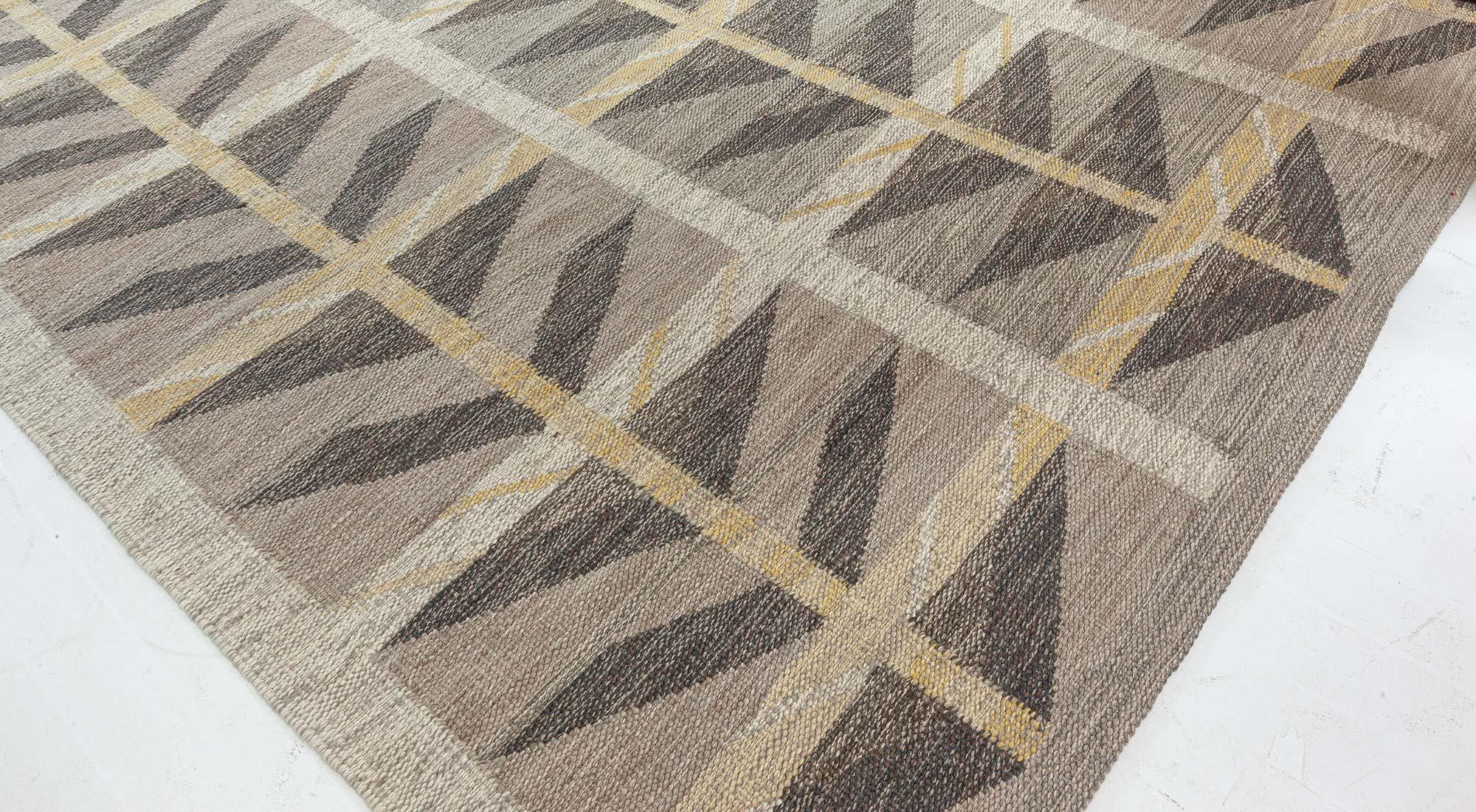 Scandinavo Tappeto svedese contemporaneo a trama piatta di Doris Leslie Blau in vendita