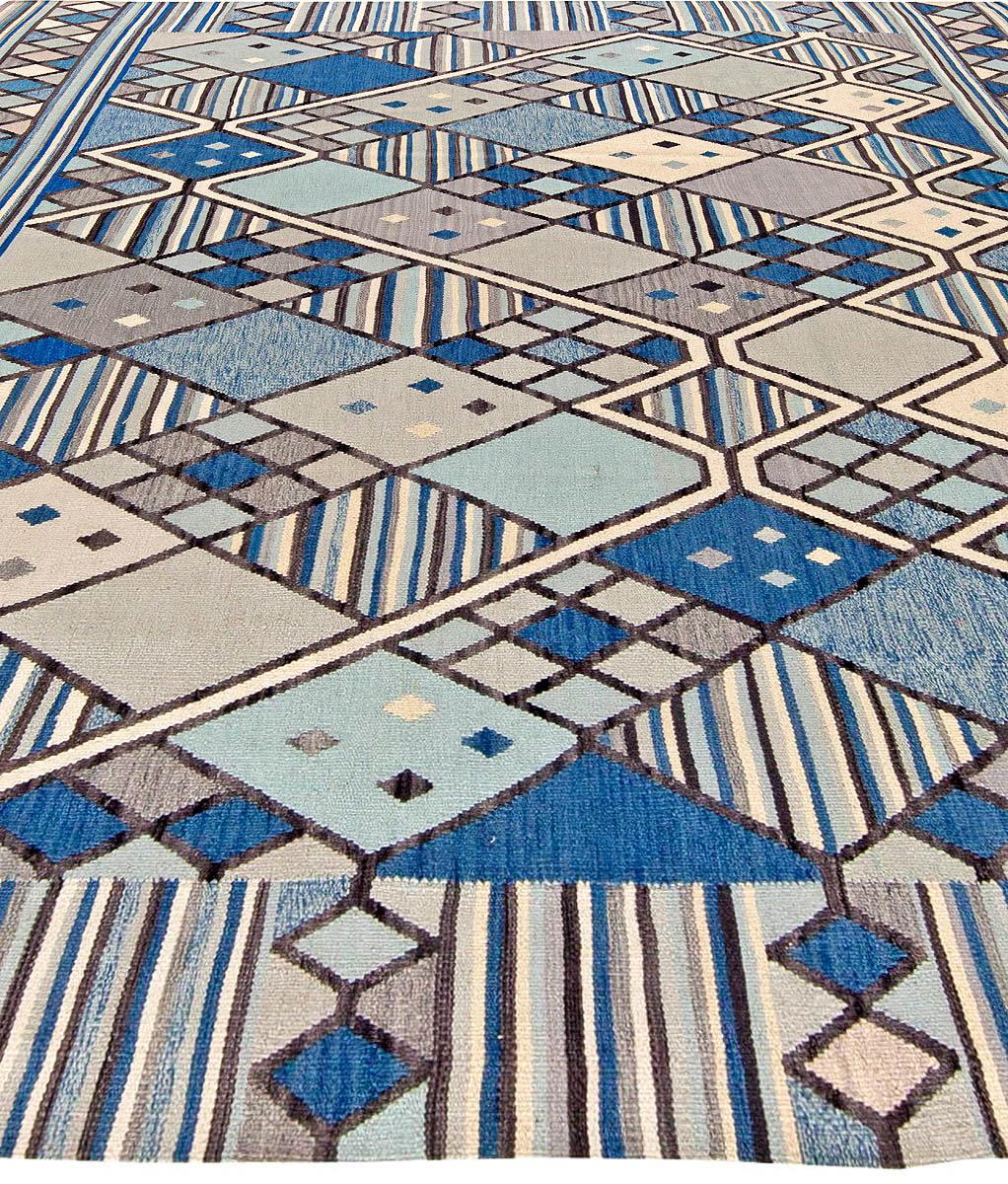 Scandinavian Modern Contemporary Swedish Inspired Geometric Rug by Doris Leslie Blau For Sale
