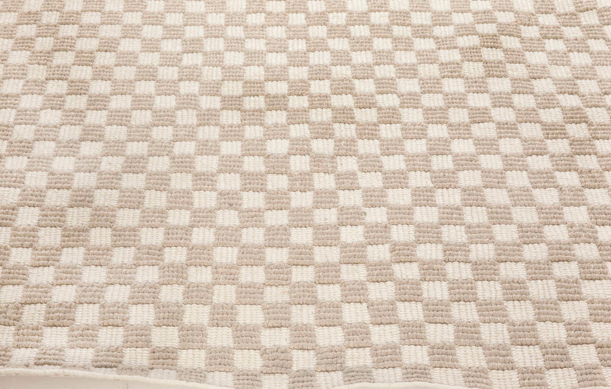 Indiano Tappeto geometrico per esterni e interni di ispirazione svedese contemporanea di Doris Leslie Blau in vendita