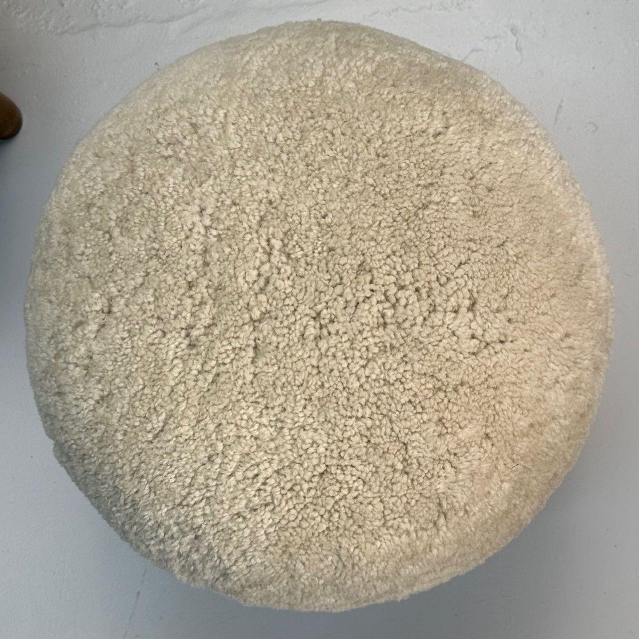 Contemporary, Swedish Modern Style, Sheepskin Stools or Ottomans, Shearling 2