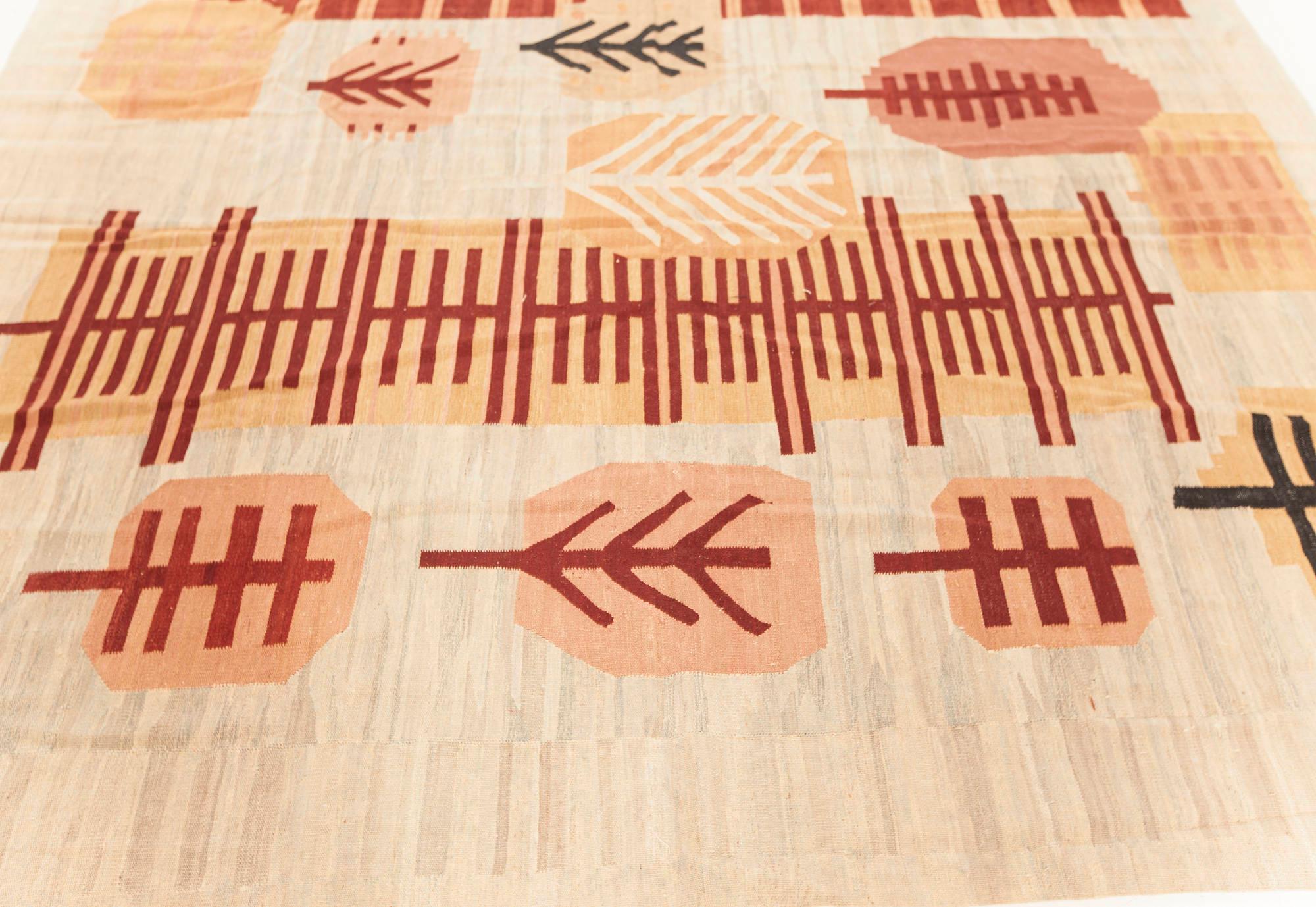 Scandinavian Modern Modern Swedish Style Flat Weave Wool Rug by Doris Leslie Blau For Sale