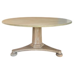 Retro Contemporary Swedish Style Pedestal Dining Table