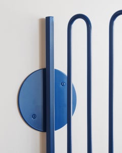 Contemporary Swinging Bedside Wall Lamp in Small, Blue