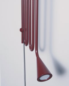Contemporary Swinging Bedside Wall Lamp in Small, Brown