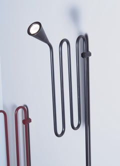 Contemporary Swinging Wall Lamp in Black Patina, Uplight