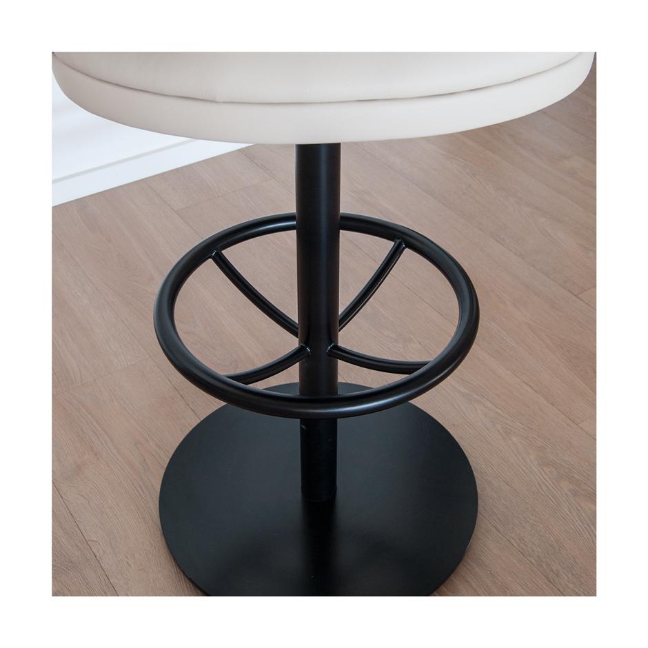 Swivel Barstool Offered in Metal Base In New Condition For Sale In New York, NY