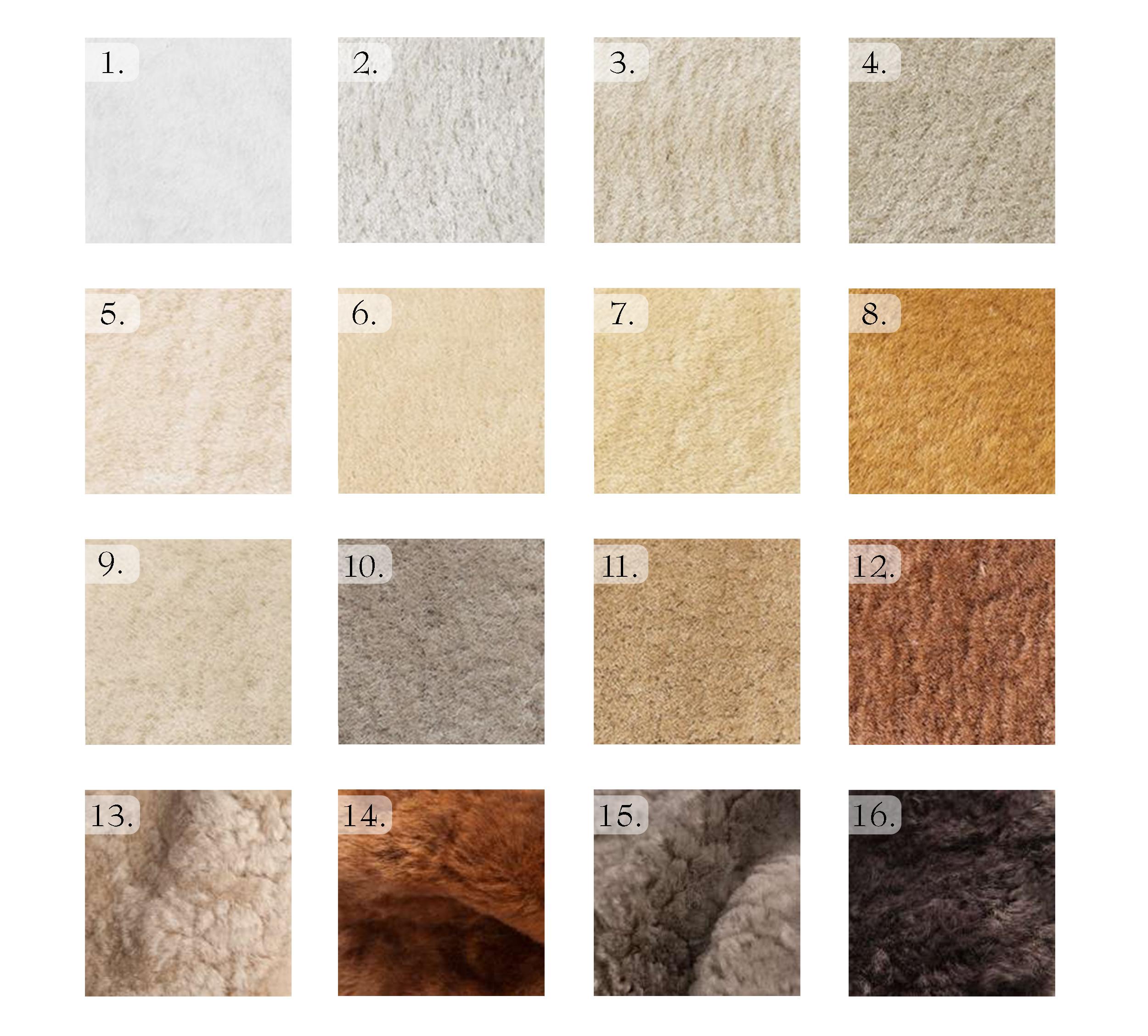 Zeitgenössischer drehbarer Stuhl aus Shearling, anpassbar im Angebot 4
