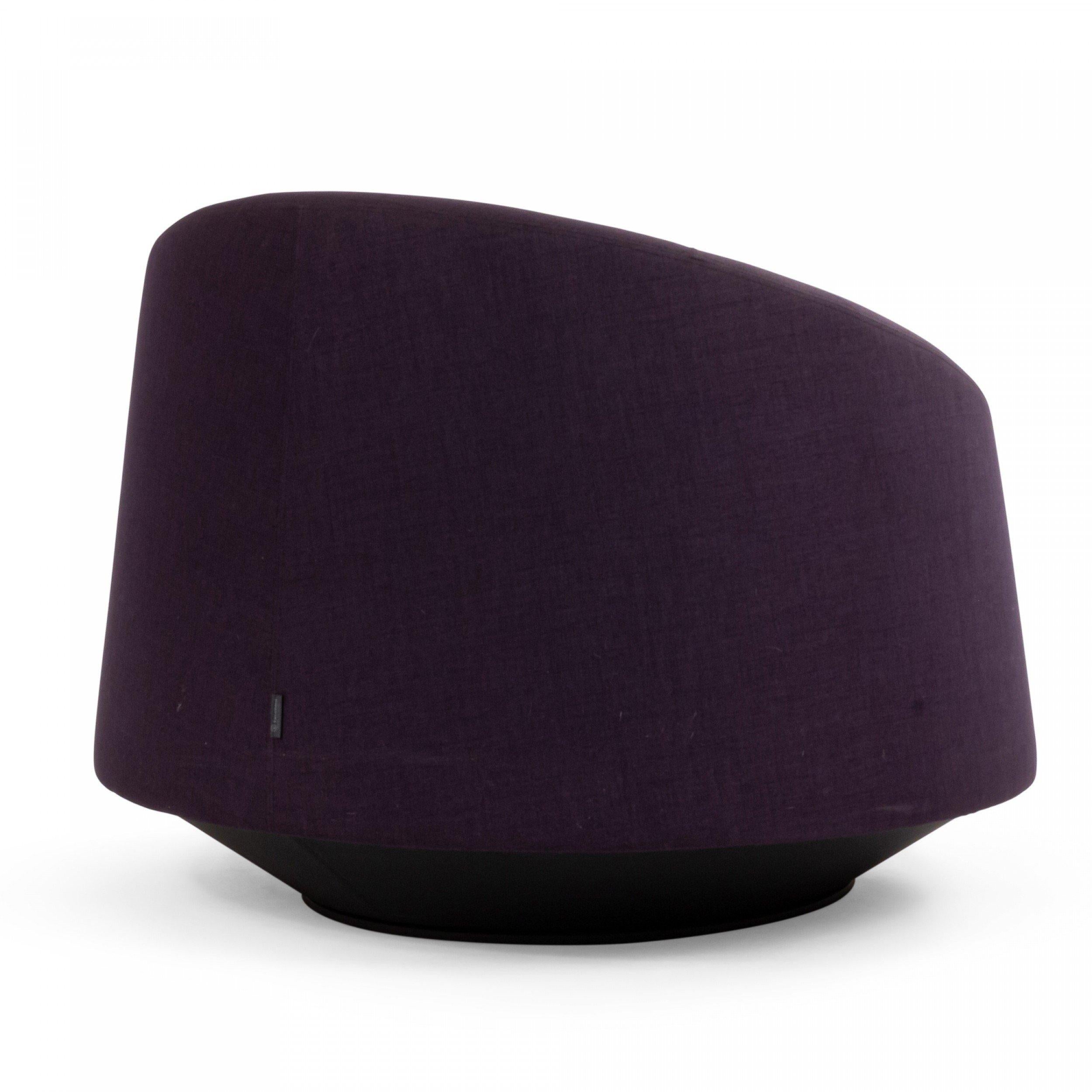 Modern Contemporary Swiveling Purple Arm Chair For Sale