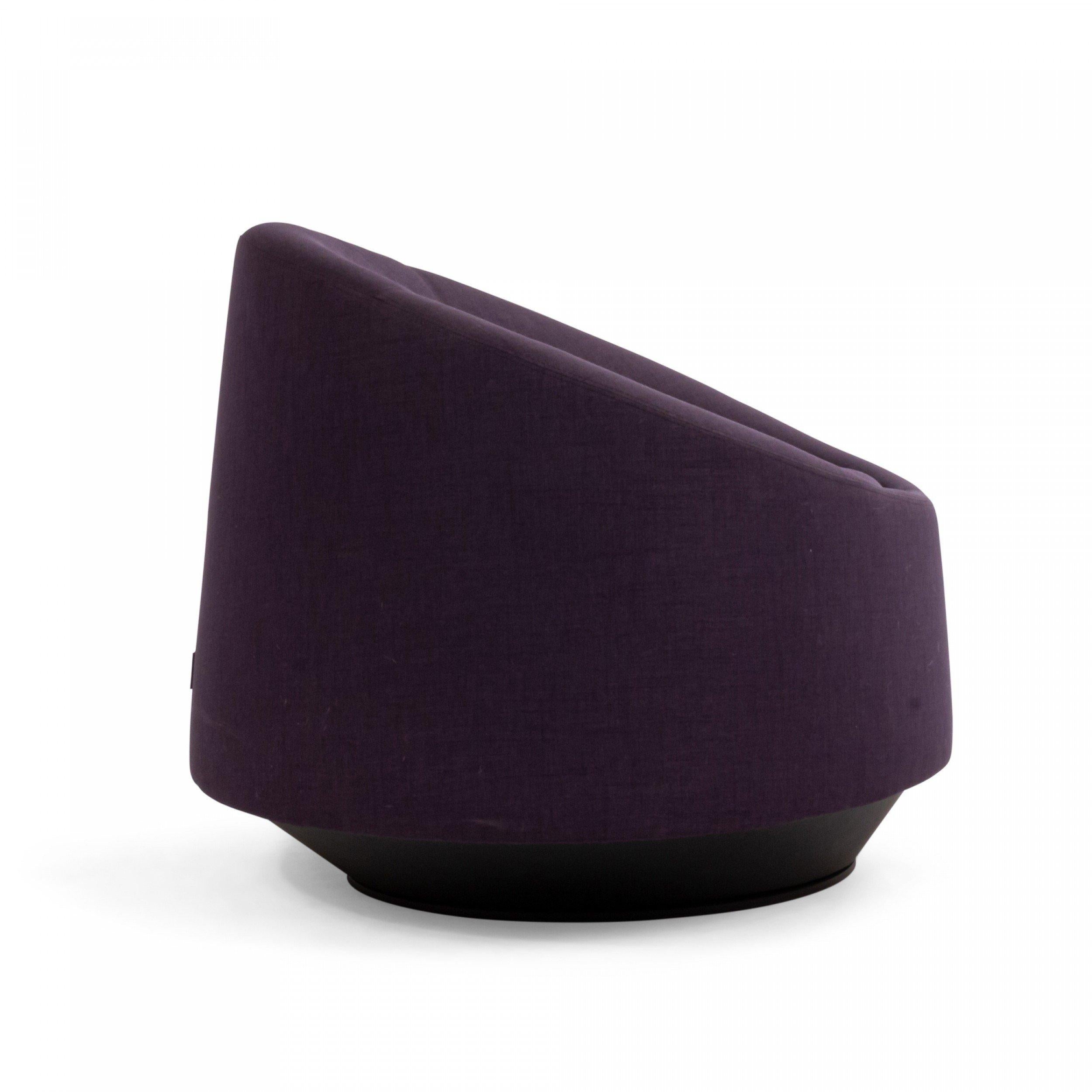 American Contemporary Swiveling Purple Arm Chair For Sale