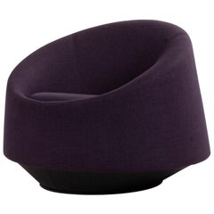 Contemporary Swiveling Purple Armchair