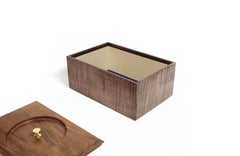 Contemporary Sycamore and Brass Modern Minimalist Wood Box