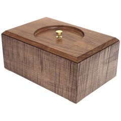 Contemporary Sycamore and Brass Modern Minimalist Wood Box