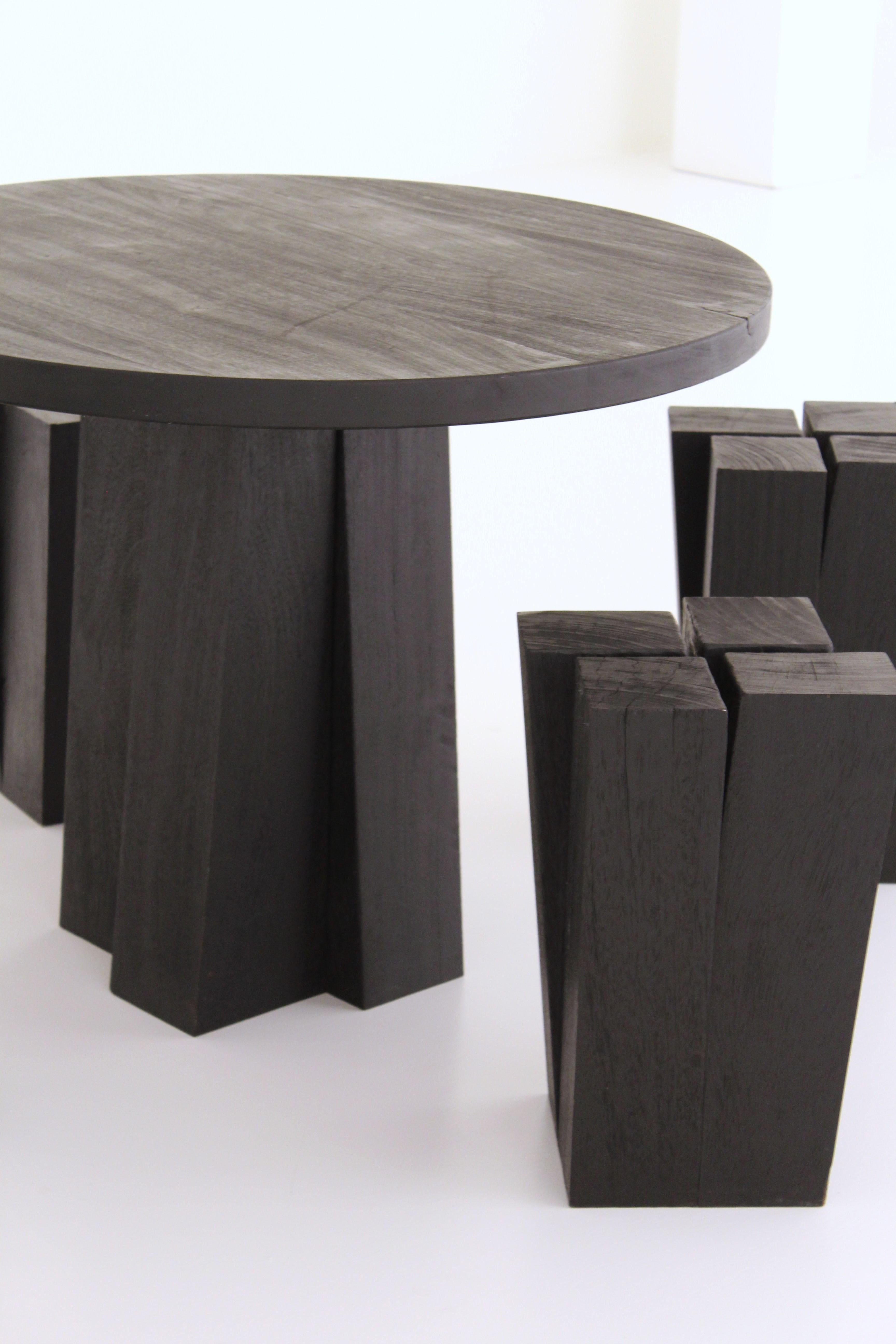 Wood Contemporary table by Arno Declercq For Sale